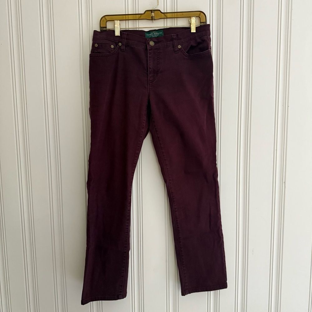 Ralph Lauren Deep Burgundy Straight Leg Pants